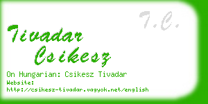 tivadar csikesz business card